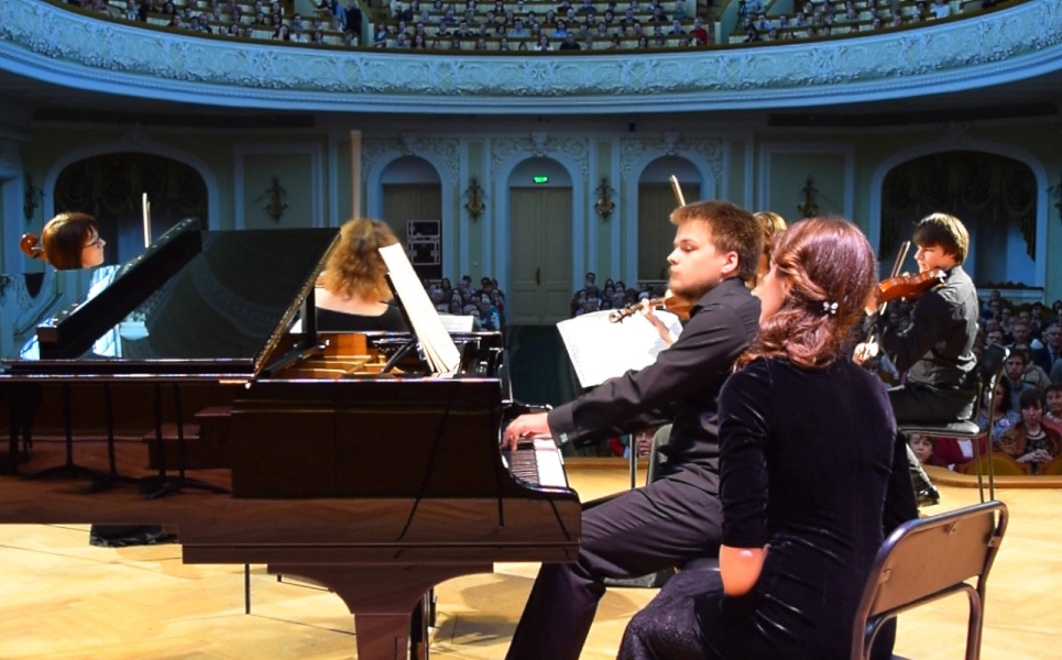 Sergei Dubov & Mikhail Dubov at the Great Hall of Moscow Conservatory